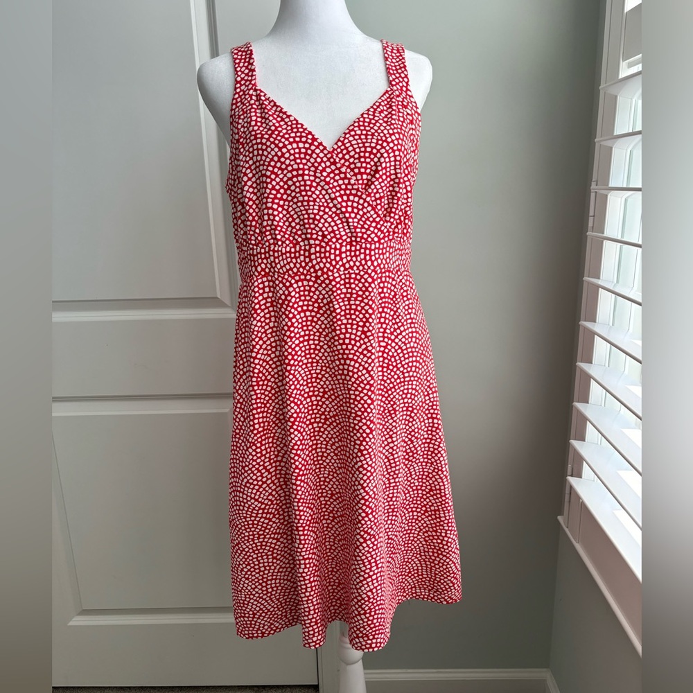 COPY - EUC J.McLaughlin Red & White Dress Size Large